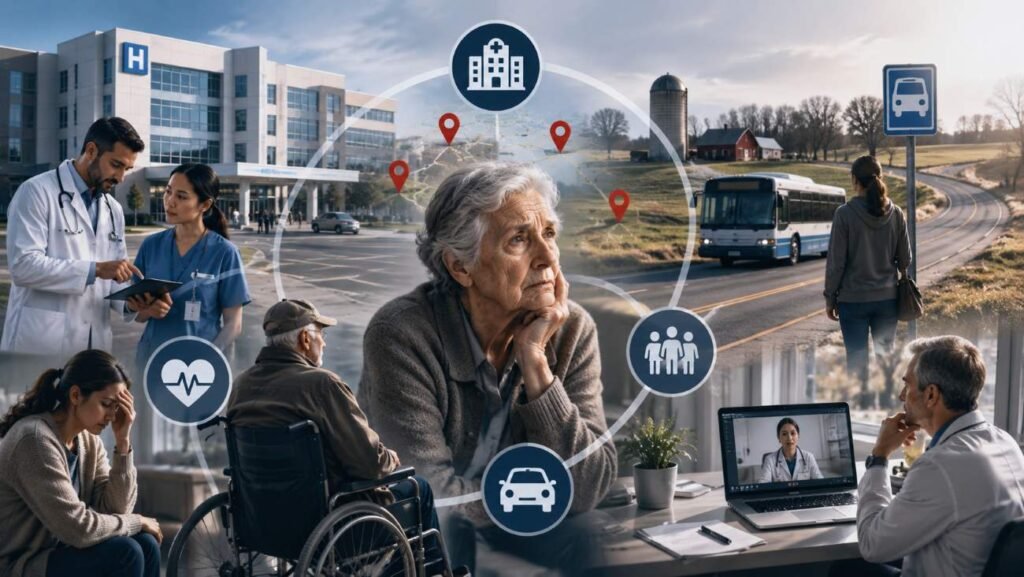 Healthcare access across city and countryside