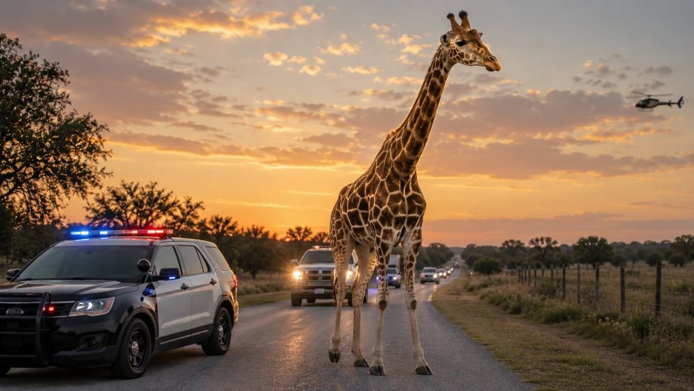 A 10-Foot Giraffe Escaped a Texas Ranch and Outsmarted Everyone for 2 Weeks